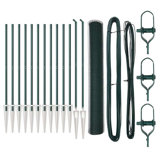 Recinzione con pali. Verde 1 x 25 m Acciaio rivestito in PVC 3353095