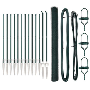 Recinzione con pali. Verde 1.5 x 25 m Acciaio rivestito in PVC 3353106