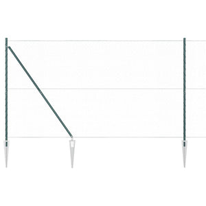Recinzione con pali. Verde 1.6 x 25 m Acciaio rivestito in PVC 3353111