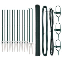 Recinzione con pali. Verde 1.6 x 25 m Acciaio rivestito in PVC 3353111