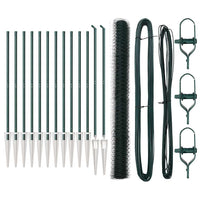 Recinzione con pali. Verde 1.6 x 25 m Acciaio rivestito in PVC 3353113