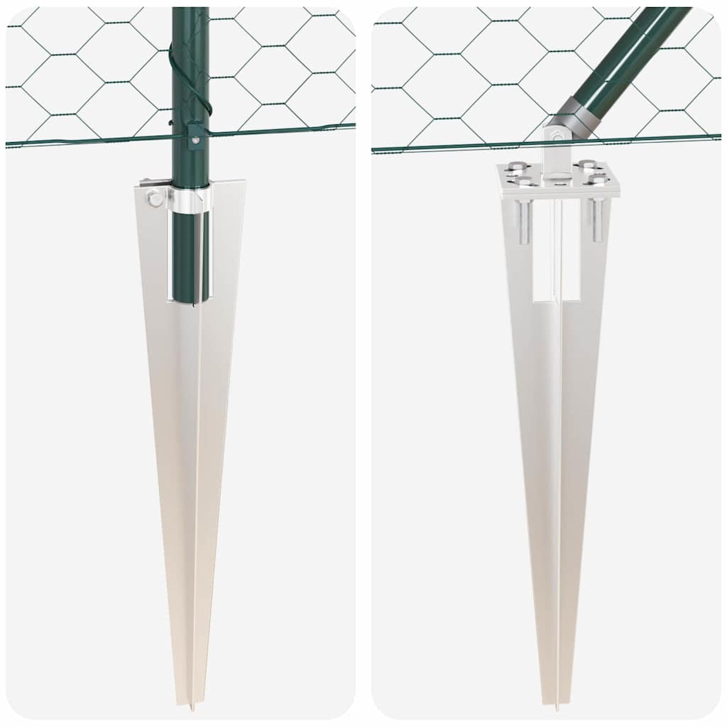 Recinzione con pali. Verde 0.4 x 50 m Acciaio rivestito in PVC 3353117