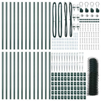 Recinzione con pali. Verde 0.4 x 50 m Acciaio rivestito in PVC 3353117
