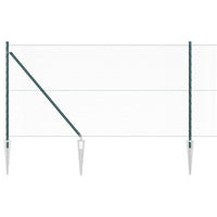 Recinzione con pali. Verde 1 x 50 m Acciaio rivestito in PVC 3353130