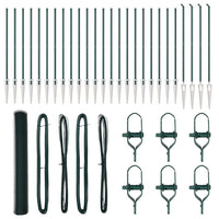 Recinzione con pali. Verde 1.2 x 50 m Acciaio rivestito in PVC 3353135