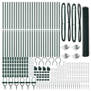 Recinzione con pali. Verde 1.2 x 50 m Acciaio rivestito in PVC 3353135