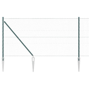 Recinzione con pali. Verde 1.4 x 50 m Acciaio rivestito in PVC 3353140