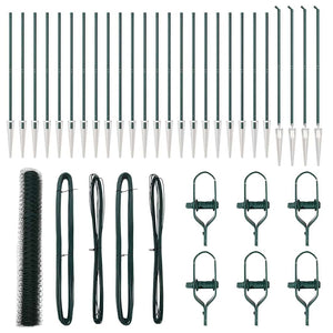 Recinzione con pali. Verde 1.4 x 50 m Acciaio rivestito in PVC 3353140