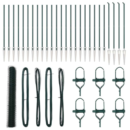 Recinzione con pali. Verde 1.4 x 50 m Acciaio rivestito in PVC 3353140