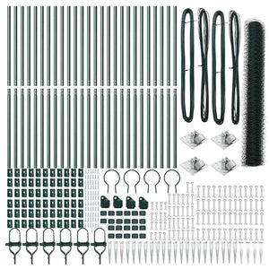 Recinzione con pali. Verde 1.4 x 50 m Acciaio rivestito in PVC 3353140