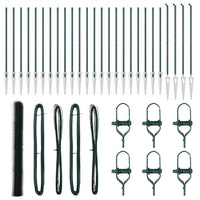 Recinzione con pali. Verde 1.5 x 50 m Acciaio rivestito in PVC 3353145