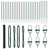 Recinzione con pali. Verde 1.6 x 50 m Acciaio rivestito in PVC 3353146