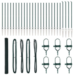 Recinzione con pali. Verde 1.6 x 50 m Acciaio rivestito in PVC 3353146