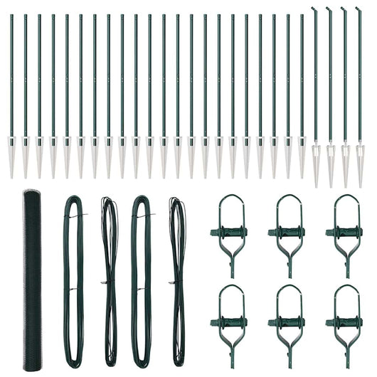 Recinzione con pali. Verde 1.6 x 50 m Acciaio rivestito in PVC 3353146