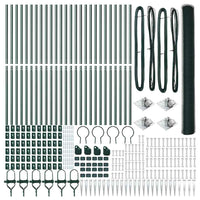Recinzione con pali. Verde 1.6 x 50 m Acciaio rivestito in PVC 3353146