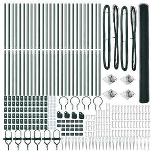 Recinzione con pali. Verde 1.6 x 50 m Acciaio rivestito in PVC 3353146