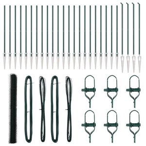 Recinzione con pali. Verde 1.6 x 50 m Acciaio rivestito in PVC 3353149