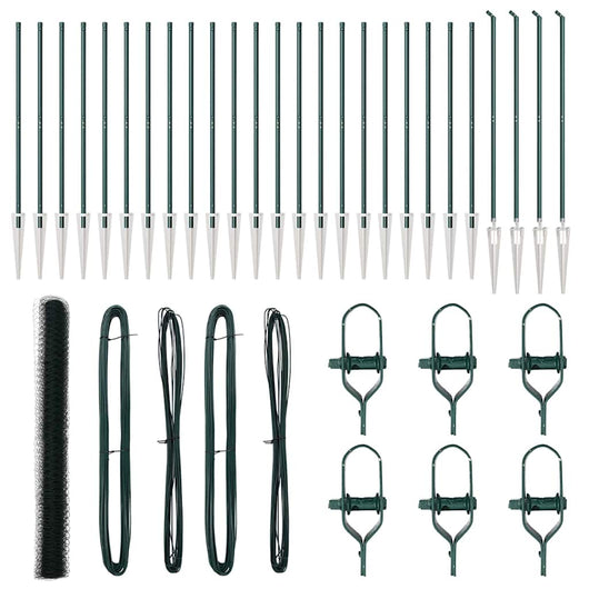 Recinzione con pali. Verde 1.6 x 50 m Acciaio rivestito in PVC 3353149