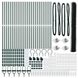 Recinzione con pali. Verde 1.6 x 50 m Acciaio rivestito in PVC 3353149