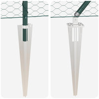 Recinzione con pali. Verde 0.4 x 100 m Acciaio rivestito in PVC 3353151