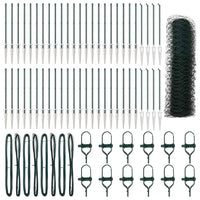 Recinzione con pali. Verde 0.4 x 100 m Acciaio rivestito in PVC 3353152