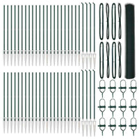 Recinzione con pali. Verde 1.2 x 100 m Acciaio rivestito in PVC 3353171