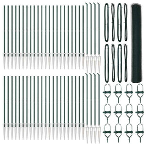 Recinzione con pali. Verde 1.2 x 100 m Acciaio rivestito in PVC 3353171