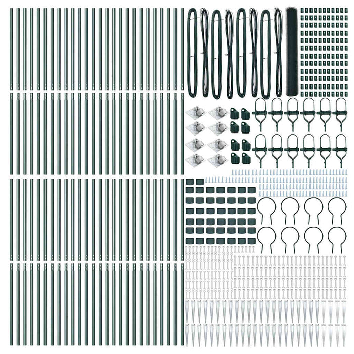 Recinzione con pali. Verde 1.2 x 100 m Acciaio rivestito in PVC 3353171