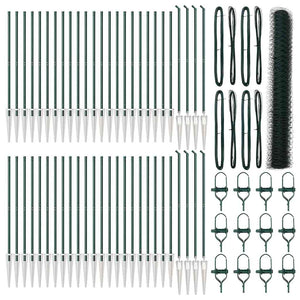 Recinzione con pali. Verde 1.2 x 100 m Acciaio rivestito in PVC 3353173