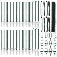 Recinzione con pali. Verde 1.4 x 100 m Acciaio rivestito in PVC 3353175