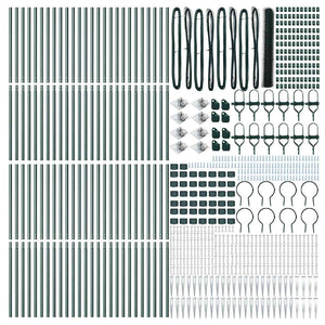 Recinzione con pali. Verde 1.4 x 100 m Acciaio rivestito in PVC 3353175