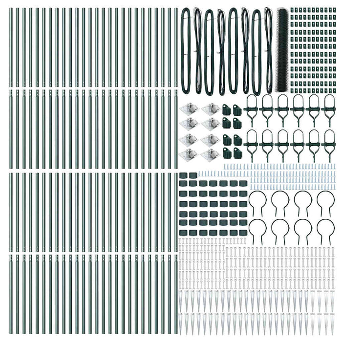 Recinzione con pali. Verde 1.4 x 100 m Acciaio rivestito in PVC 3353175
