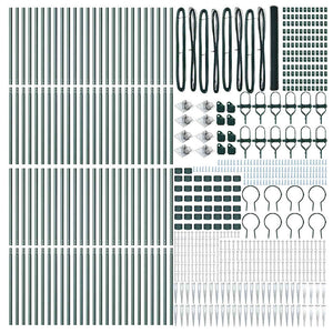 Recinzione con pali. Verde 1.5 x 100 m Acciaio rivestito in PVC 3353177