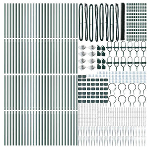 Recinzione con pali. Verde 1.5 x 100 m Acciaio rivestito in PVC 3353179