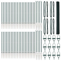 Recinzione con pali. Verde 1.6 x 100 m Acciaio rivestito in PVC 3353180