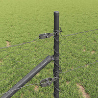 Recinzione con pali. Grigio 0.5 x 10 m Acciaio rivestito in PVC 3353189