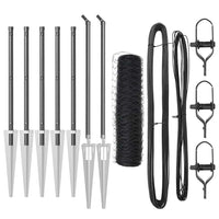 Recinzione con pali. Grigio 0.5 x 10 m Acciaio rivestito in PVC 3353189