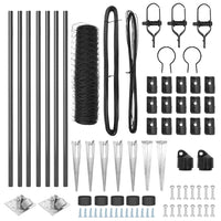 Recinzione con pali. Grigio 0.5 x 10 m Acciaio rivestito in PVC 3353189