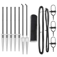 Recinzione con pali. Grigio 1 x 10 m Acciaio rivestito in PVC 3353199