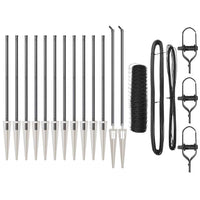 Recinzione con pali. Grigio 0.5 x 25 m Acciaio rivestito in PVC 3353226