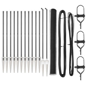 Recinzione con pali. Grigio 1.5 x 25 m Acciaio rivestito in PVC 3353247