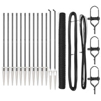 Recinzione con pali. Grigio 1.6 x 25 m Acciaio rivestito in PVC 3353253