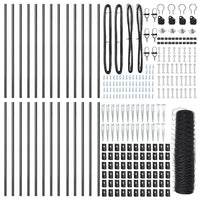 Recinzione con pali. Grigio 0.6 x 50 m Acciaio rivestito in PVC 3353265