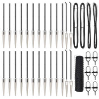 Recinzione con pali. Grigio 0.8 x 50 m Acciaio rivestito in PVC 3353269