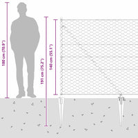Recinto esagonale  Grigio 1.4x50 m Acciaio 3353282