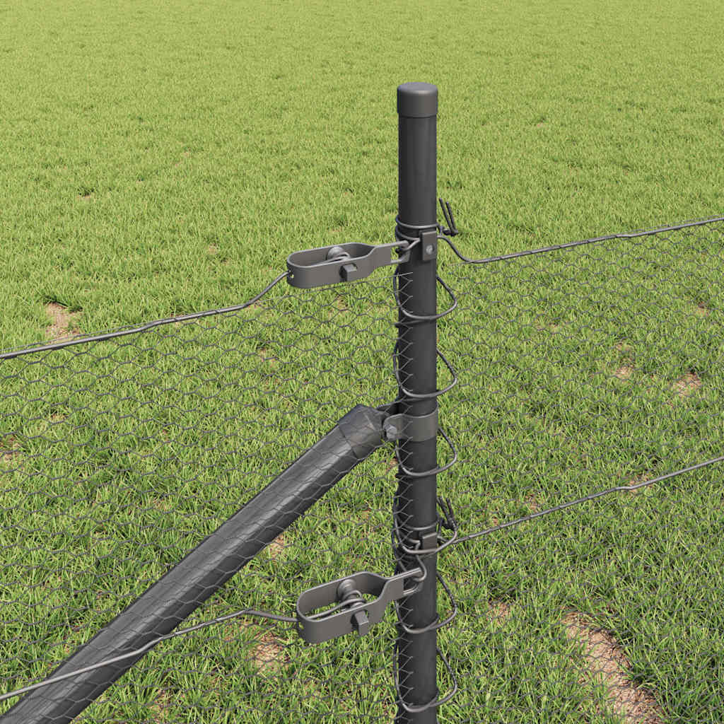 Recinzione con pali. Grigio 0.4 x 100 m 3353291