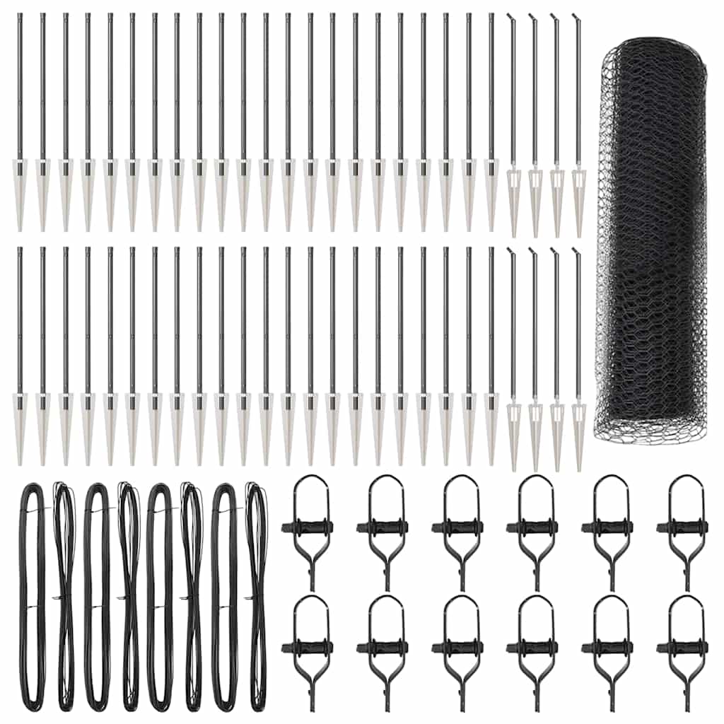 Recinzione con pali. Grigio 0.4 x 100 m 3353291