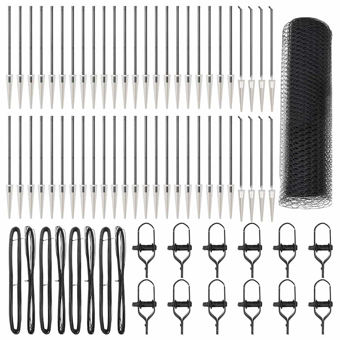 Recinzione con pali. Grigio 0.4 x 100 m 3353291