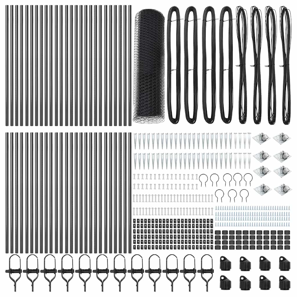 Recinzione con pali. Grigio 0.4 x 100 m 3353291