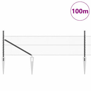 Recinzione con pali. Grigio 0.4 x 100 m 3353291